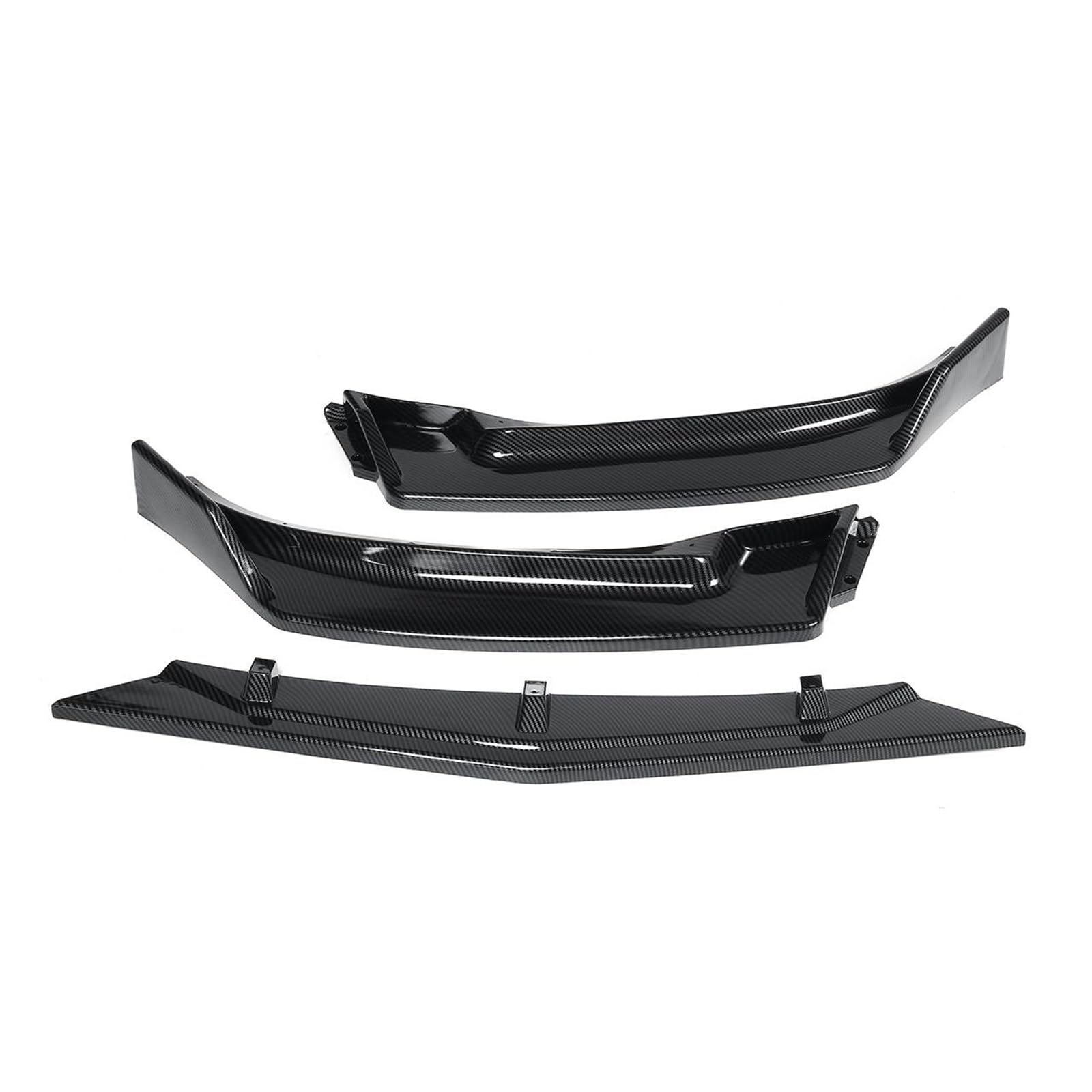DACOLWZING 3-teiliges Auto-Frontstoßstangen-Splitter-Lippen-Body-Kit, Spoiler-Diffusor-Schutz, kompatibel mit Mazda 3 Axela 2014 2015 2016 2017 2018, Autozubehör(Carbon Fiber Look) von DACOLWZING