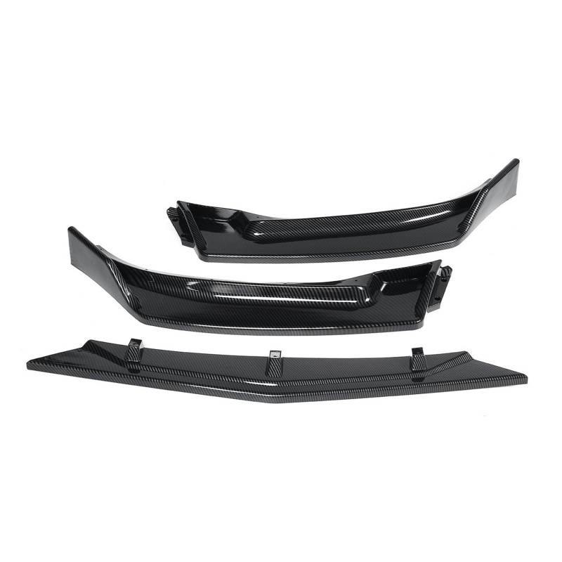 DACOLWZING 3-teiliges Auto-Frontstoßstangen-Splitter-Lippen-Body-Kit, Spoiler-Diffusor-Schutz, kompatibel mit Mazda 3 Axela 2014 2015 2016 2017 2018, Autozubehör(Carbon Fiber Look) von DACOLWZING