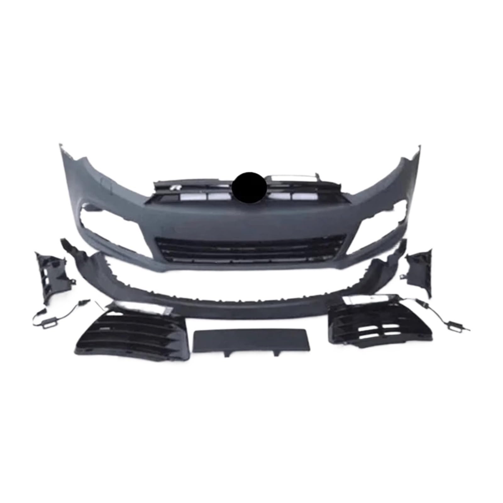 DACOLWZING Auto Body Kit Surround Frontstoßstange Heckstoßstange Seitenschweller Kompatibel for Vw -Golf 6 Convert R20(Front bumper) von DACOLWZING