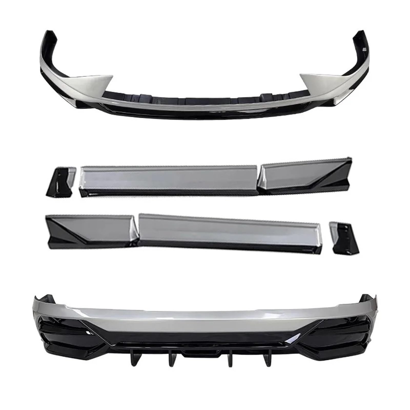 DACOLWZING Auto Body Kit Vorne Hinten Lip Schaufel Seite Rock Montage Surround Auto Zubehör Kompatibel for XPENG G6 2022-2023 Modifiziert(Kit 2) von DACOLWZING