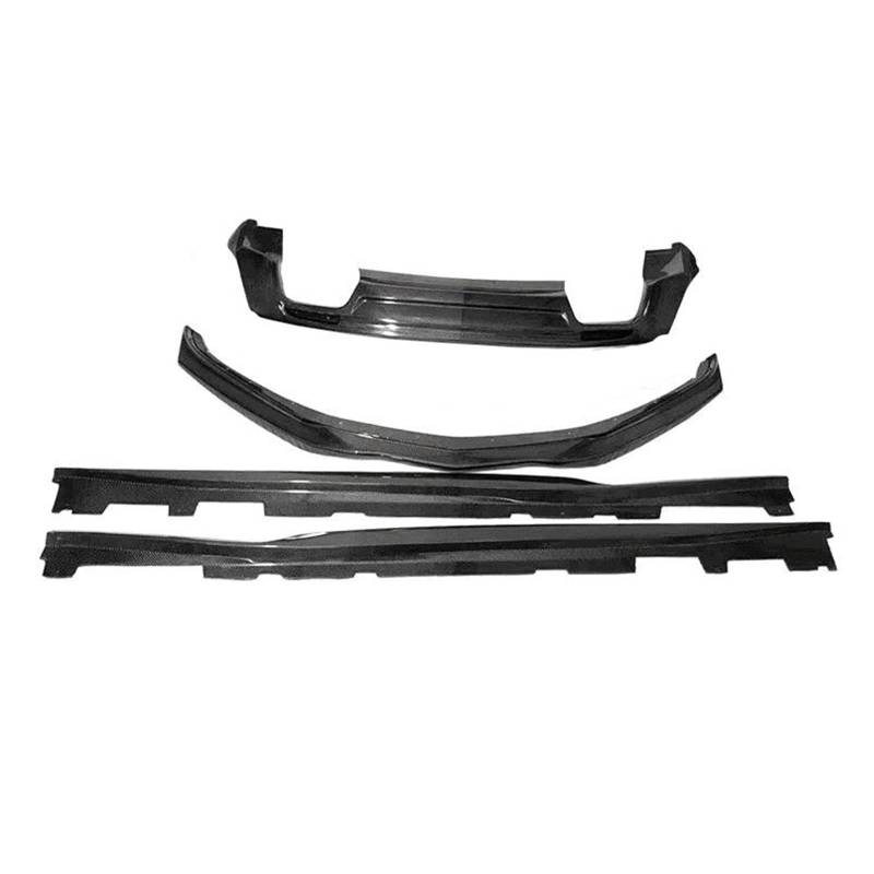 DACOLWZING Auto-Front-Heckstoßstangenlippe, Diffusorabdeckung, Seitenschweller, Spoiler, kompatibel mit Camaro ZL1 2016 2017 2018 2019 2020, echte Kohlefaser(Body Kit A) von DACOLWZING