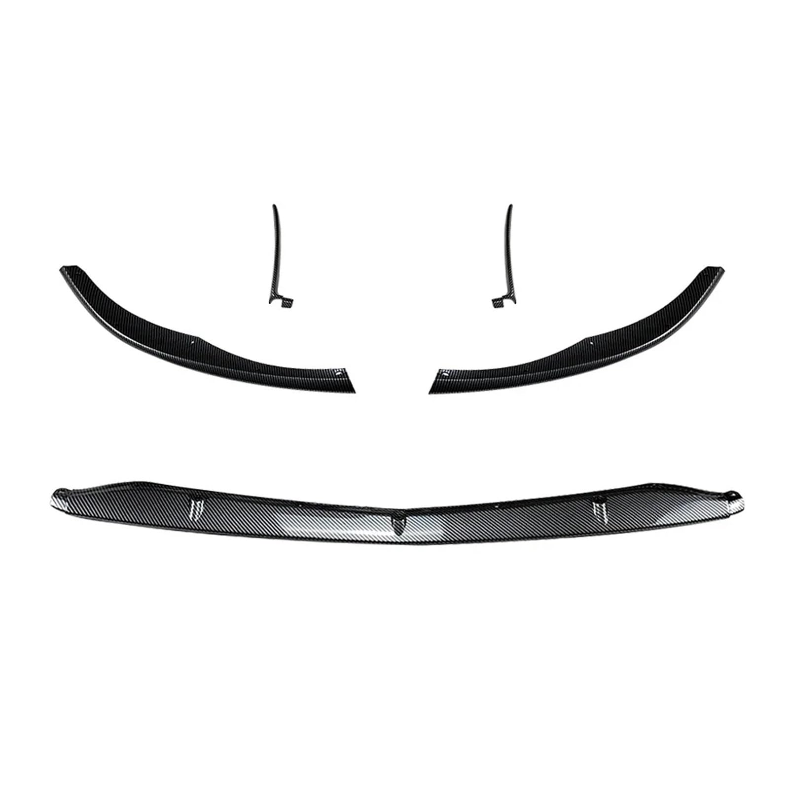 DACOLWZING Auto Front Stoßstange Lip Diffusor Spoiler Kompatibel for Mercedes-Benz C-klasse W205 C205 S205 C63 AMG 2015-2022 glanz Schwarz Body Kits Tuning(Carbon Look) von DACOLWZING