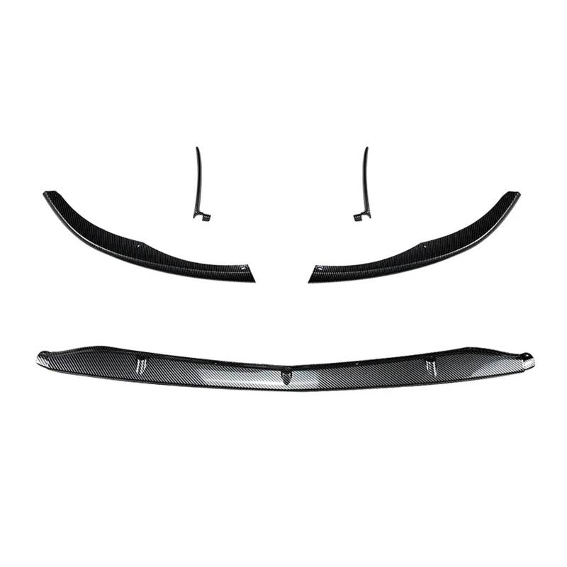 DACOLWZING Auto Front Stoßstange Lip Diffusor Spoiler Kompatibel for Mercedes-Benz C-klasse W205 C205 S205 C63 AMG 2015-2022 glanz Schwarz Body Kits Tuning(Carbon Look) von DACOLWZING