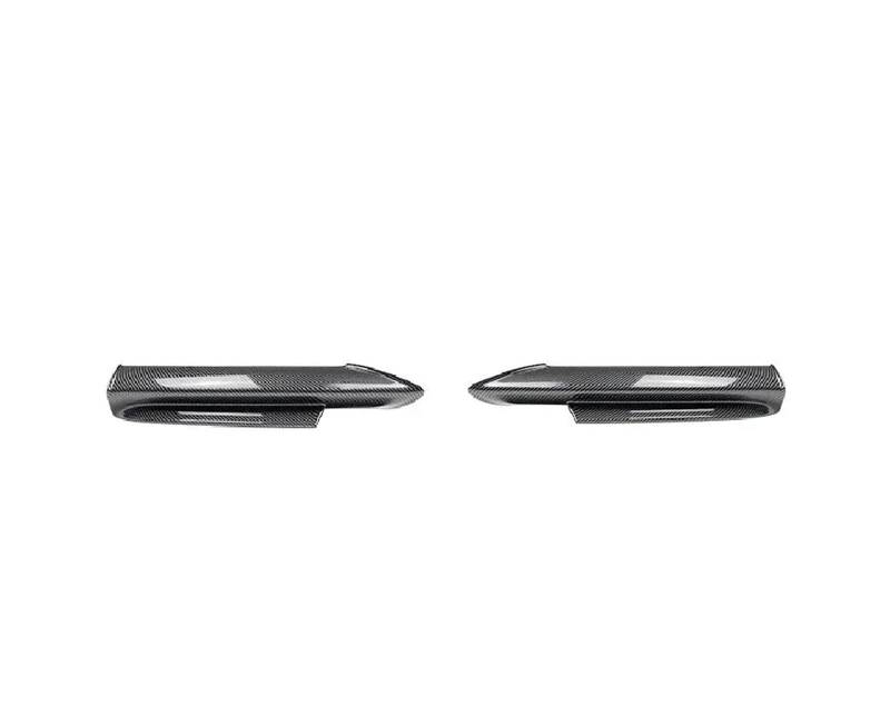 DACOLWZING Auto Front Stoßstange Splitter Lip Carbon Fiber Außen Schutz Kompatibel for BMW E90 E91 335i 335d 330d 330i 325i M-Tech 2005-2008(Front horn pattern) von DACOLWZING