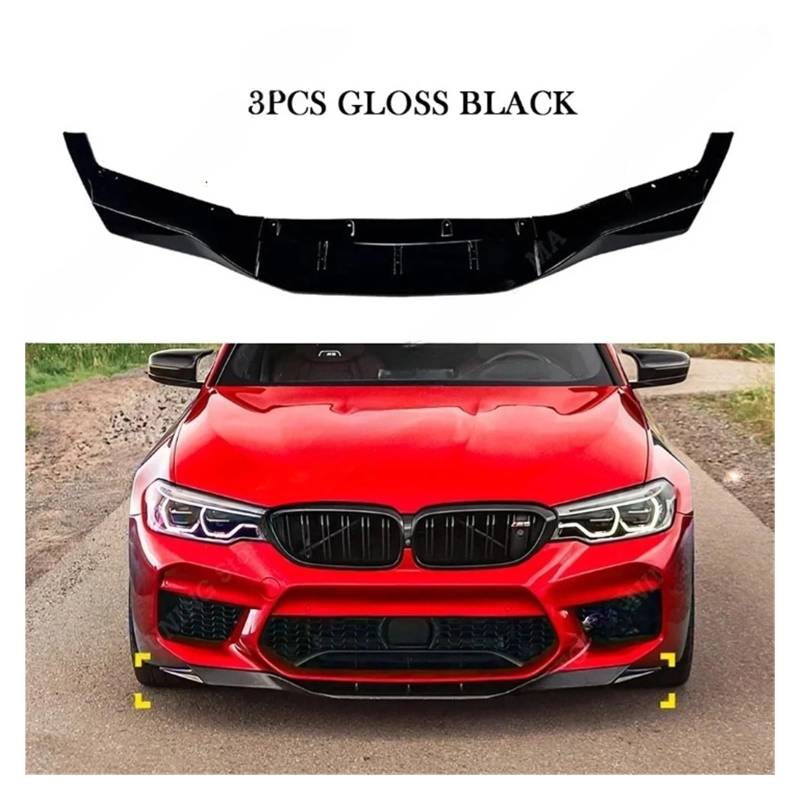 DACOLWZING Auto Front Stoßstange Splitter Lip Diffusor Spoiler Schutz Körper Kits Tunning Kompatibel for BMW 5 Series M5 F90 2018-2020 Pre-LCI von DACOLWZING