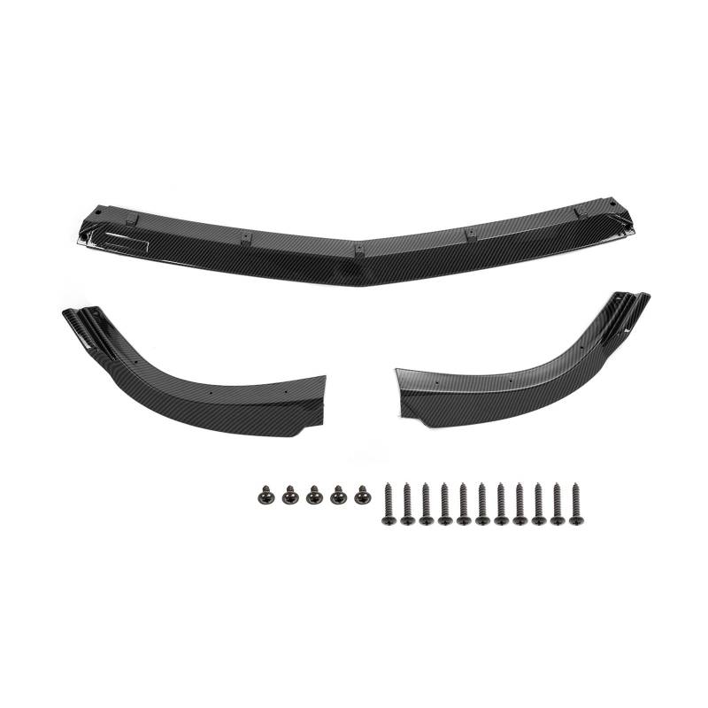 DACOLWZING Auto Front Stoßstange Splitter Lip Spoiler Diffusor Schutz Körper Kompatibel for Mercedes Benz W204 C200 C250 C300 Sport 2012-2014 Stoßstange protector(Carbon Black) von DACOLWZING