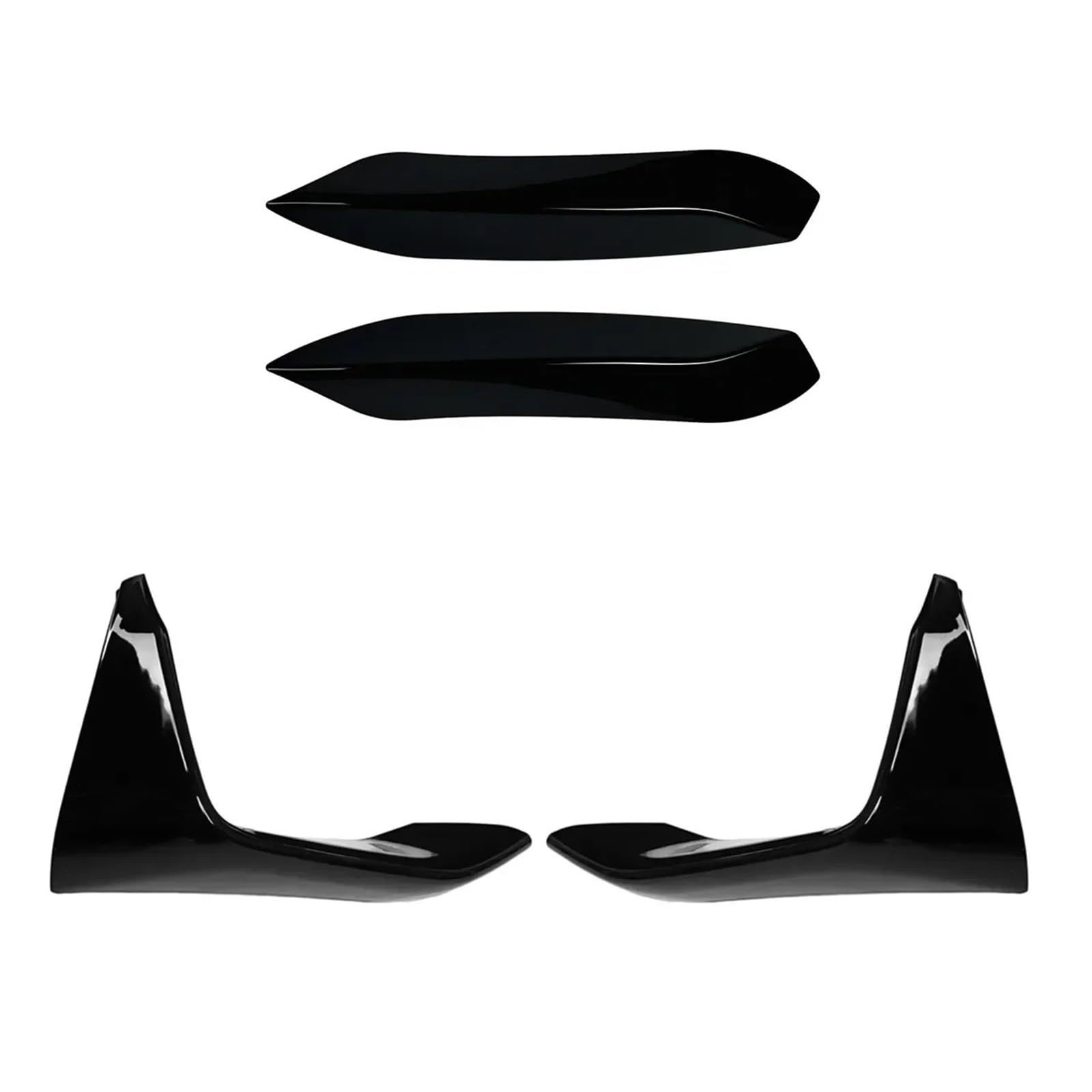 DACOLWZING Auto Frontstoßstange Lip Splitter Canards Spoiler Kompatibel for BMW F80 F82 F83 M3 M4 2014-2020 Nebelscheinwerfer Lampe Augenbrauenrahmenabdeckung Glanzschwarz(1 Set) von DACOLWZING