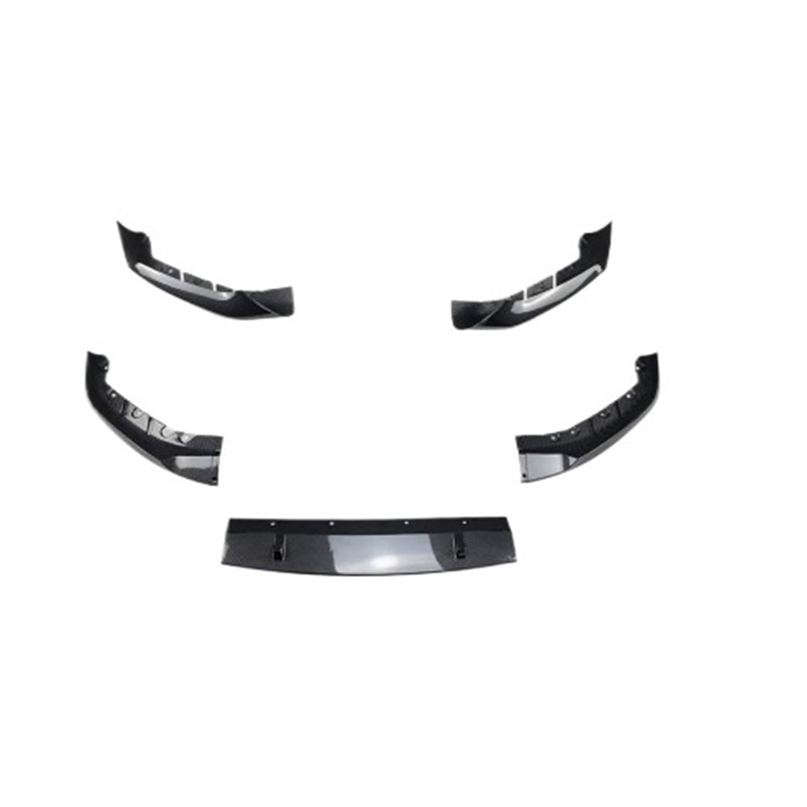 DACOLWZING Auto Frontstoßstange Lip Splitter Diffusor Body Kit Spoiler Trim Kompatibel for BMW 5 Series G30 M Sport 2018-2020 Schwarz Carbon(Carbon Printing) von DACOLWZING