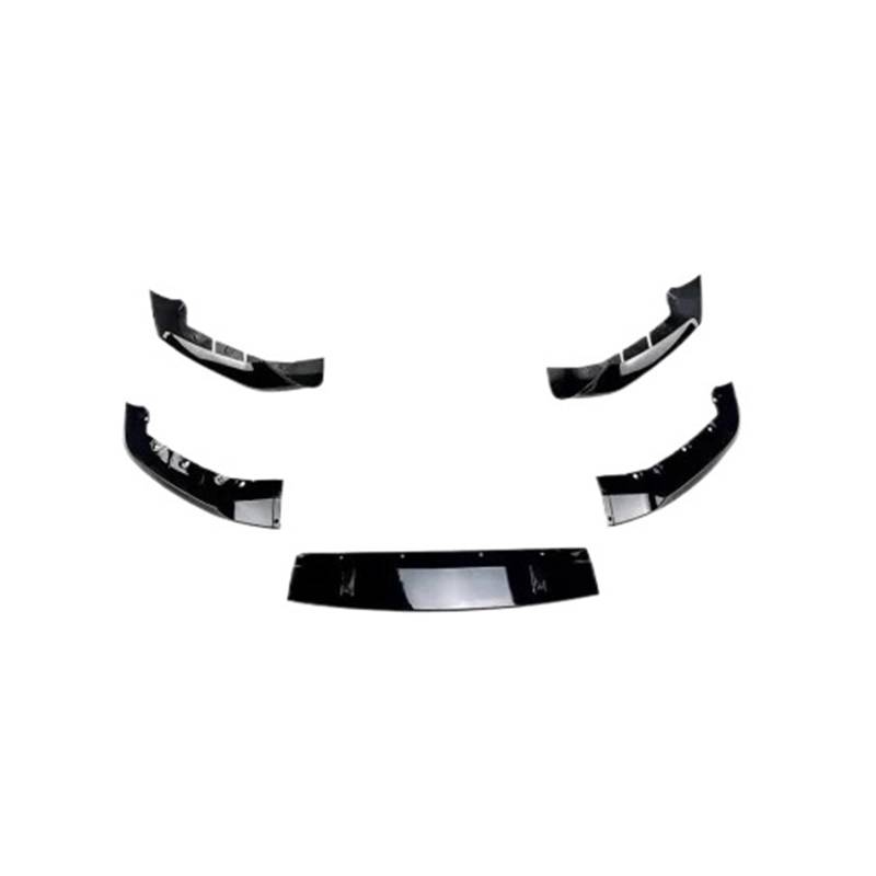 DACOLWZING Auto Frontstoßstange Lip Splitter Diffusor Body Kit Spoiler Trim Kompatibel for BMW 5 Series G30 M Sport 2018-2020 Schwarz Carbon(Glossy Black) von DACOLWZING