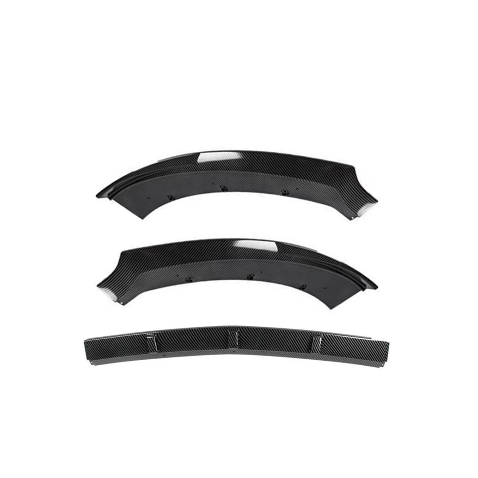 DACOLWZING Auto Frontstoßstange Splitter Lip Body Kit Spoiler Diffusor Schutz Kompatibel for Mustang 2015 2016 2017 3Pcs Carbon Fiber Look/Schwarz(Carbon Fiber Look) von DACOLWZING
