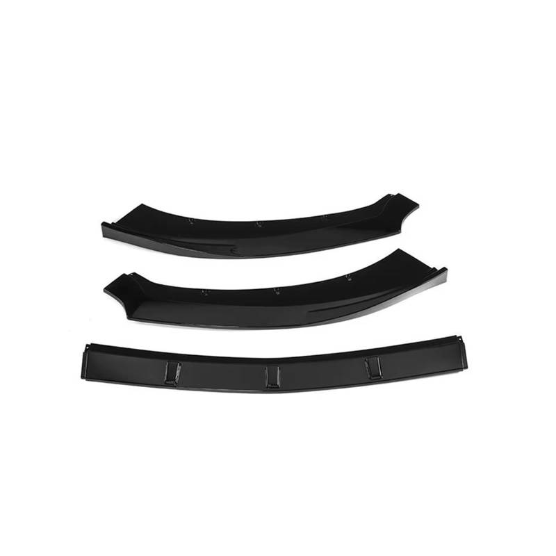 DACOLWZING Auto Frontstoßstange Splitter Lip Body Kit Spoiler Diffusor Schutz Kompatibel for Mustang 2015 2016 2017 3Pcs Carbon Fiber Look/Schwarz(Glossy Black) von DACOLWZING