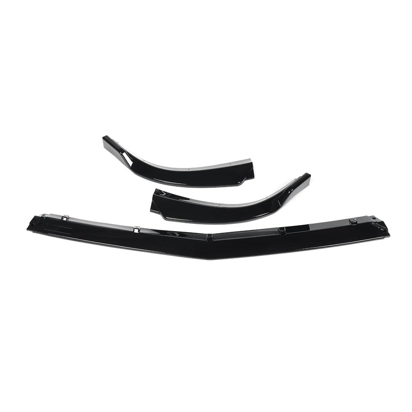 DACOLWZING Auto-Frontstoßstangen-Lippen-Body-Kit, Spoiler-Diffusor-Abdeckung, kompatibel mit Mercedes Benz C-Klasse W204 C180 C200 C220 C250 C300 2011–2014, 3-teilig(Glossy Black) von DACOLWZING