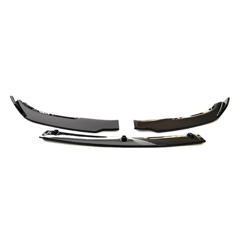 DACOLWZING Auto-Frontstoßstangen-Splitter-Lippen-Body-Kit-Spoiler Kompatibel for Tesla Model 3 Sedan 2016 bis 2022, Carbonfaser-Look, glänzend schwarz(Glossy Black) von DACOLWZING