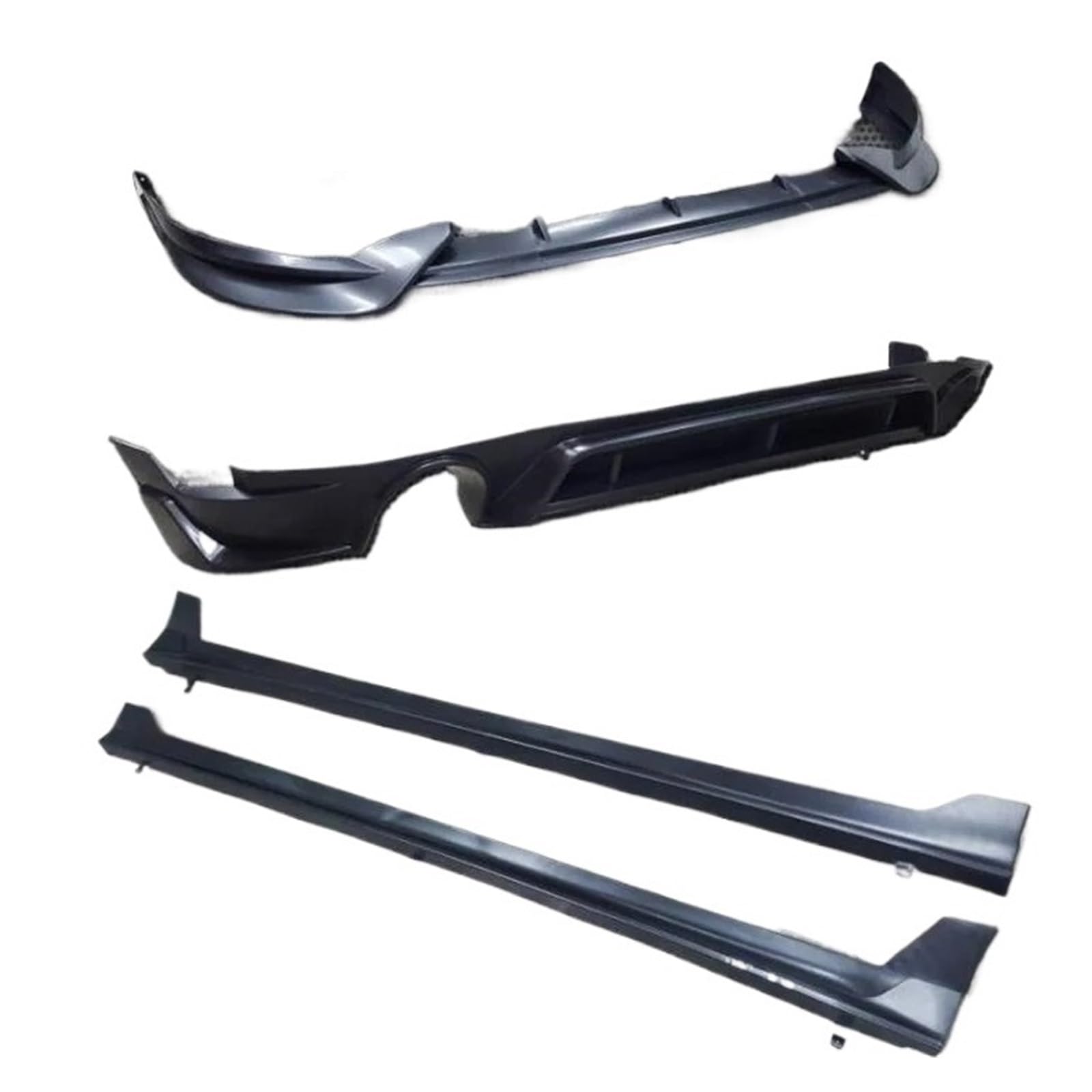 DACOLWZING Auto-Frontstoßstangenlippe, Heckdiffusor, Spoiler, Seitenschweller, kompatibel mit Mazda 3 – Axela Schrägheck 2020 2021 2022 2023, schwarzes PP-Bodykit(Body Kit B) von DACOLWZING