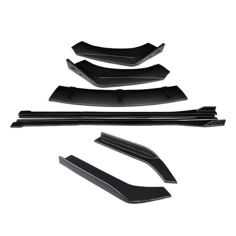 DACOLWZING Auto-Frontstoßstangenlippe, Kinnspoilerschutz, Seitenschwellerverlängerungen, hinterer Umschlingungswinkel, Zubehör-Bodykit, kompatibel mit VW -Passat B7 2011-2015(Carbon Fiber Look) von DACOLWZING