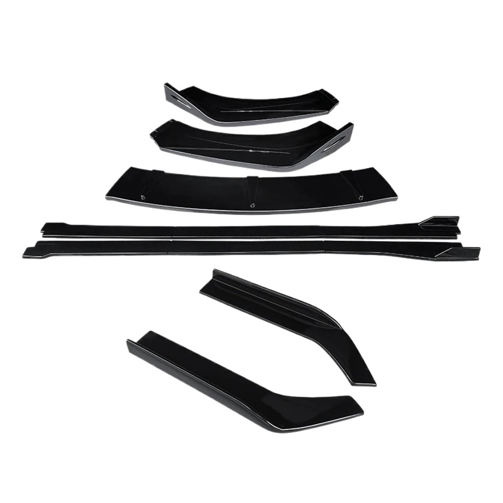 DACOLWZING Auto-Frontstoßstangenlippe, Kinnspoilerschutz, Seitenschwellerverlängerungen, hinterer Umschlingungswinkel, Zubehör-Bodykit, kompatibel mit VW -Passat B7 2011-2015(Gloss Black) von DACOLWZING
