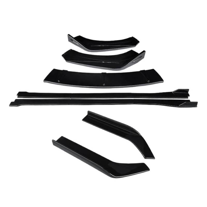 DACOLWZING Auto-Frontstoßstangenlippe, Kinnspoilerschutz, Seitenschwellerverlängerungen, hinterer Umschlingungswinkel, Zubehör-Bodykit, kompatibel mit VW -Passat B7 2011-2015(Gloss Black) von DACOLWZING