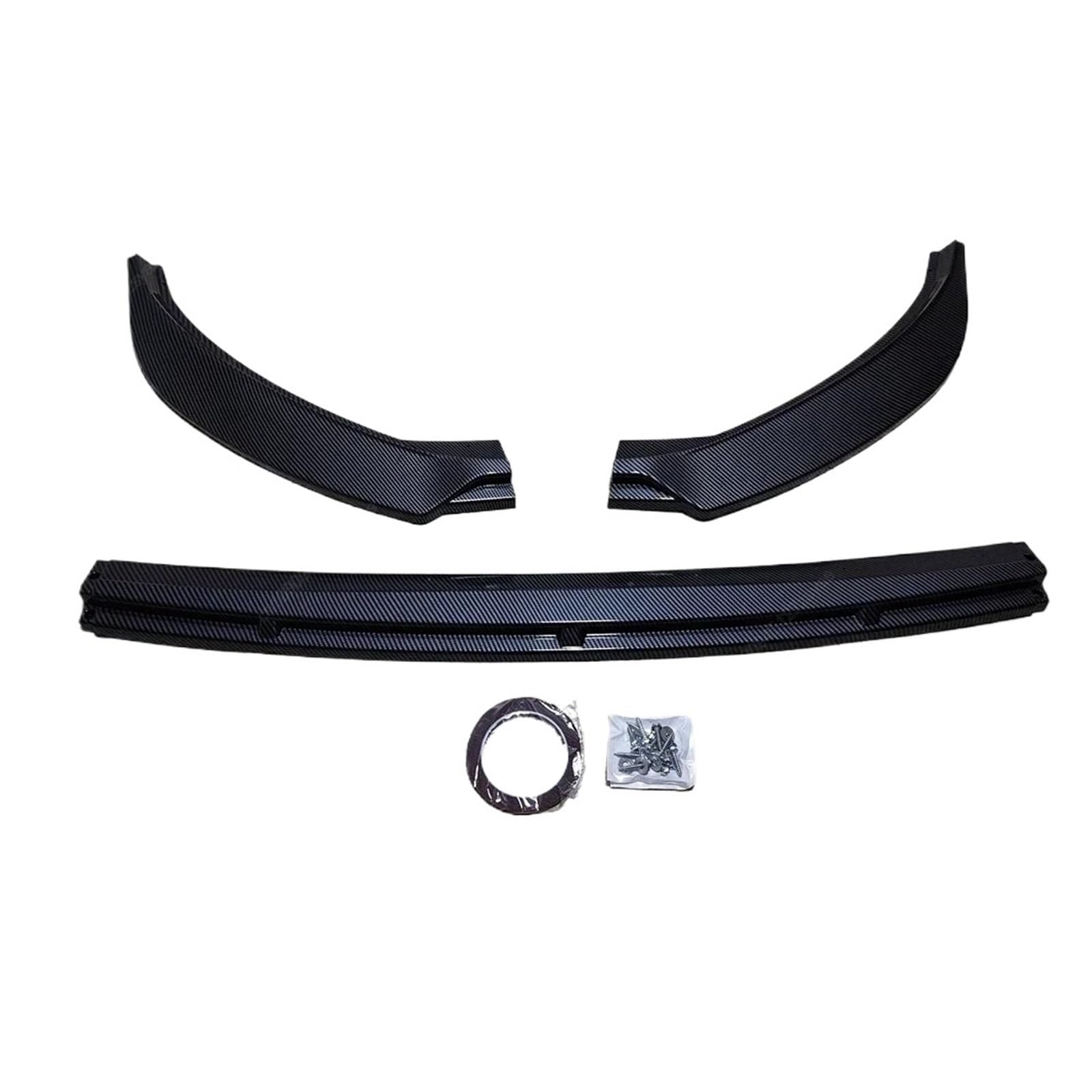 DACOLWZING Auto-Frontstoßstangenlippe, unterer Diffusor, Splitter, Canard-Spoiler, Bodykit, Tuning, kompatibel mit Seat Ibiza MK5 Standard/FR 2017–2024+, ABS, Schwarz(Carbon Look) von DACOLWZING