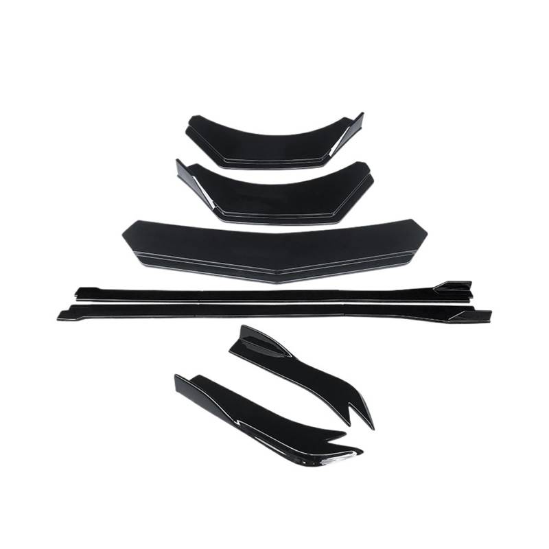 DACOLWZING Auto-Frontstoßstangensplitter, Lip-Body-Kit, Spoiler, Seitenschweller, Verlängerungen, hinterer Umschlingungswinkel, Haifischflossen, kompatibel mit Audi A3 2014–2022(Gloss Black) von DACOLWZING