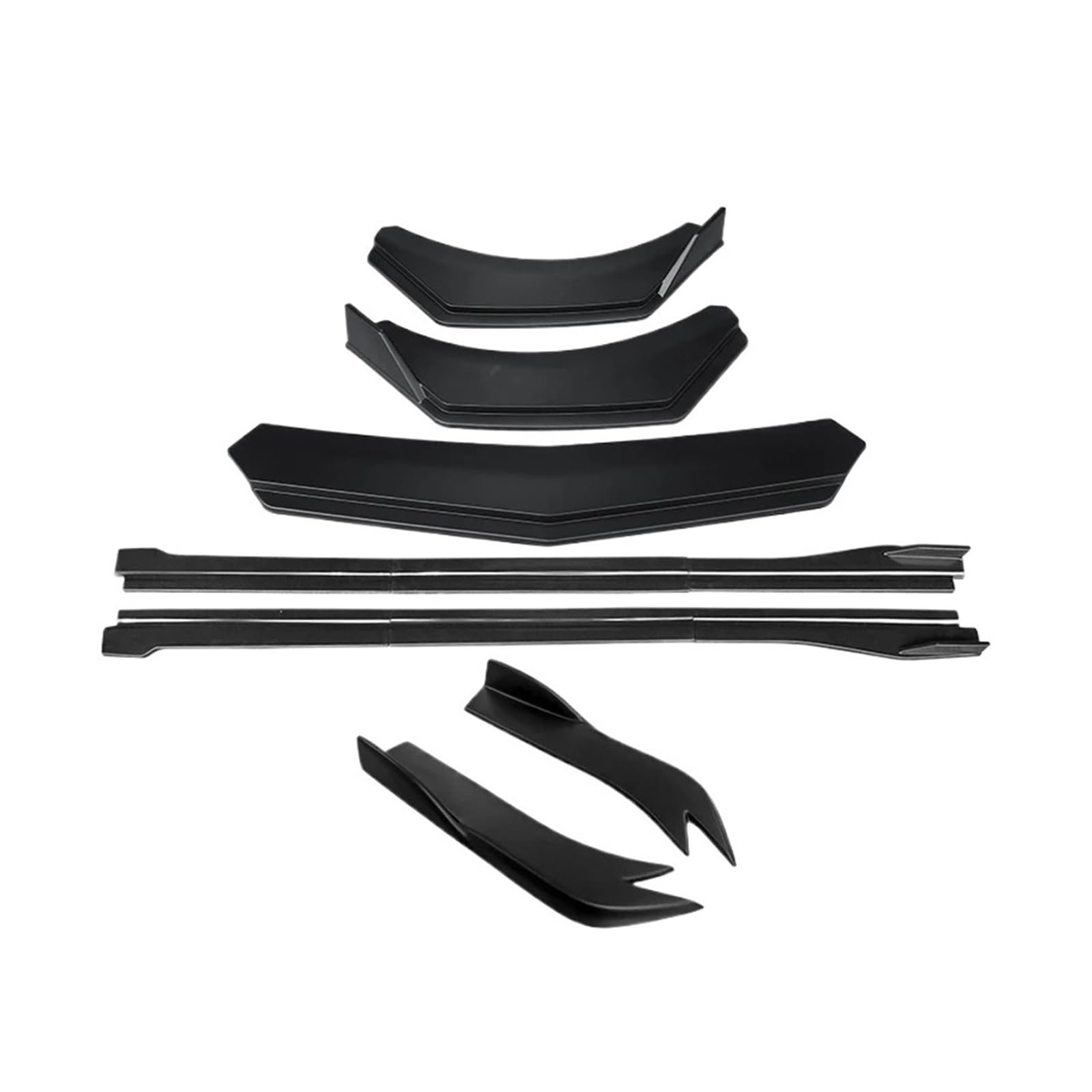 DACOLWZING Auto-Frontstoßstangensplitter, Lip-Body-Kit, Spoiler, Seitenschweller, Verlängerungen, hinterer Umschlingungswinkel, Haifischflossen, kompatibel mit Audi A3 2014–2022(Matte Black) von DACOLWZING