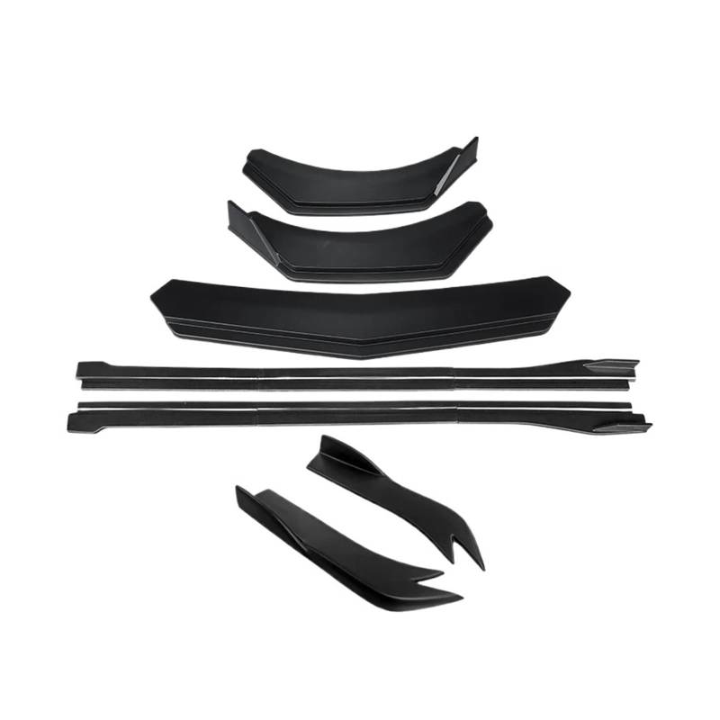 DACOLWZING Auto-Frontstoßstangensplitter, Lip-Body-Kit, Spoiler, Seitenschweller, Verlängerungen, hinterer Umschlingungswinkel, Haifischflossen, kompatibel mit Audi A3 2014–2022(Matte Black) von DACOLWZING