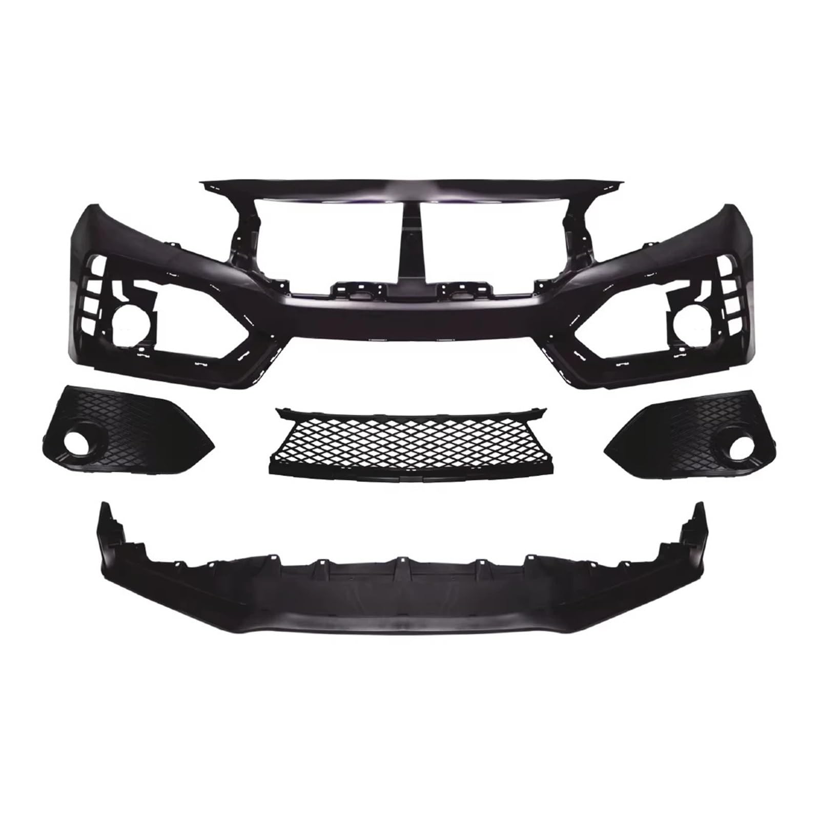 DACOLWZING Auto Vorderen Stoßfänger Lip Grille Körper Kit Kompatibel for CIVIC 2016-2022 Typ-R Stil DACOLWZING Auto Vorderen Stoßfänger Lip Grille Körper Kit Kompatibel for CIVIC 2016-2022 Typ-R Stil von DACOLWZING