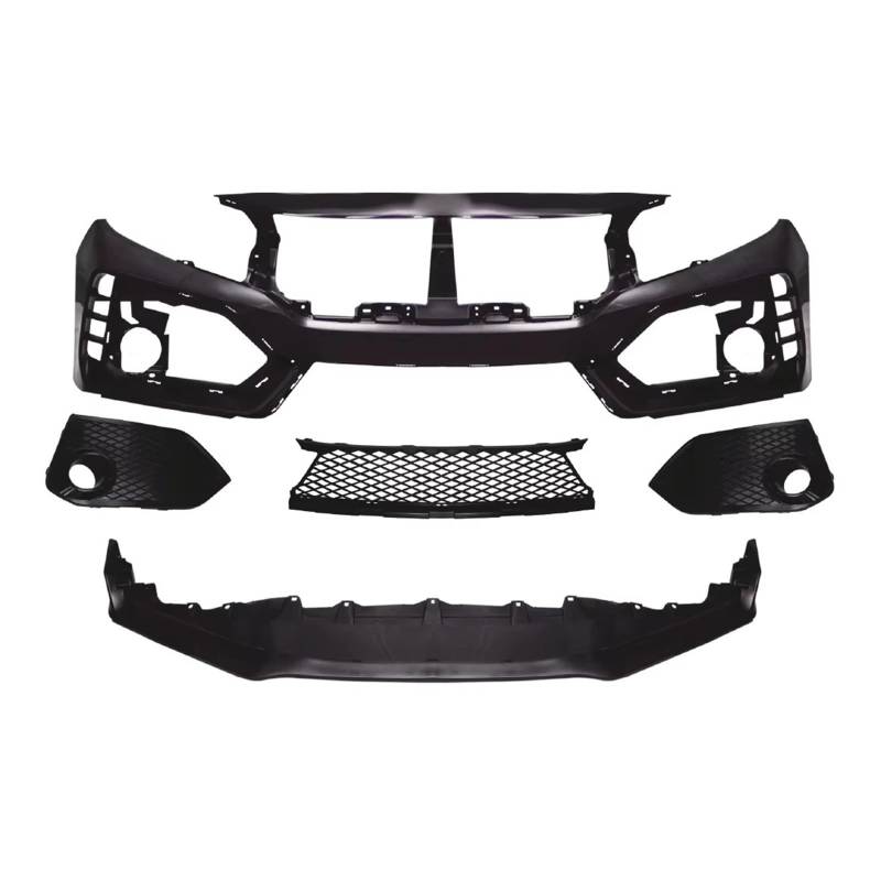 DACOLWZING Auto Vorderen Stoßfänger Lip Grille Körper Kit Kompatibel for CIVIC 2016-2022 Typ-R Stil von DACOLWZING