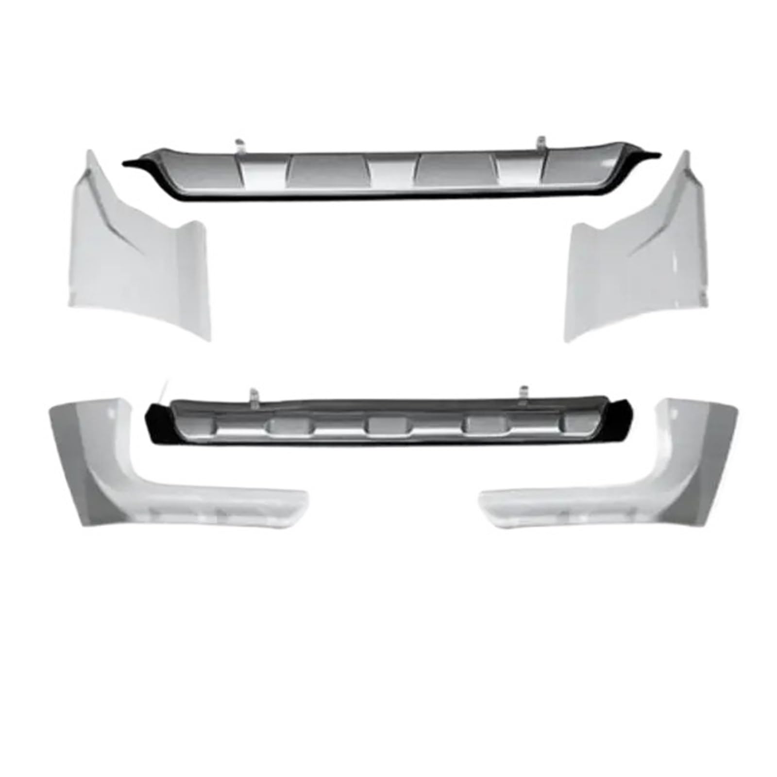 DACOLWZING Auto Vorne Hinten Stoßstange Lip Diffusor Abdeckung Seite Schürzen Kompatibel for CRV CR-V 2021 2022 + ABS Chrom Farbe(White Body kit) von DACOLWZING