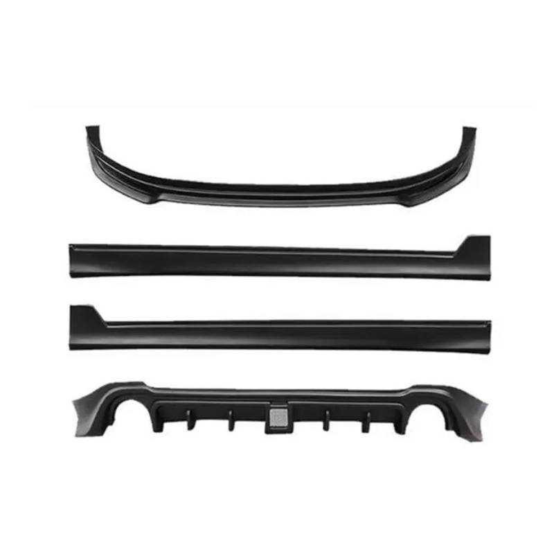 DACOLWZING Auto Vorne Hinten Stoßstange Lip Diffusor Seite Rock Kompatibel for Mazda CX30 CX-30 2020 2021 2022 + ABS Matt Schwarz(Body Kit) von DACOLWZING