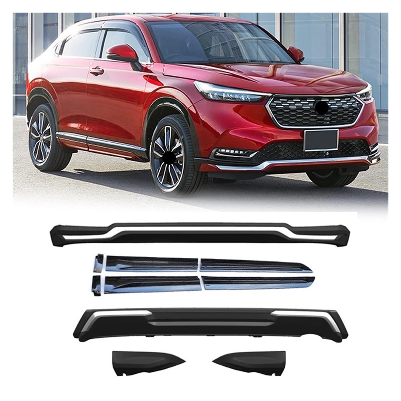 DACOLWZING Autoteile Auto Stoßfänger Body Kit Frontlippe Hecklippe Seitenschweller Kompatibel for HRV -VEZEL 2022 2023 PP-Kunststoff DACOLWZING Autoteile Auto Stoßfänger Body Kit Frontlippe Hecklippe Seitenschweller Kompatibel for HRV -VEZEL 2022 2023 PP-Kunststoff von DACOLWZING