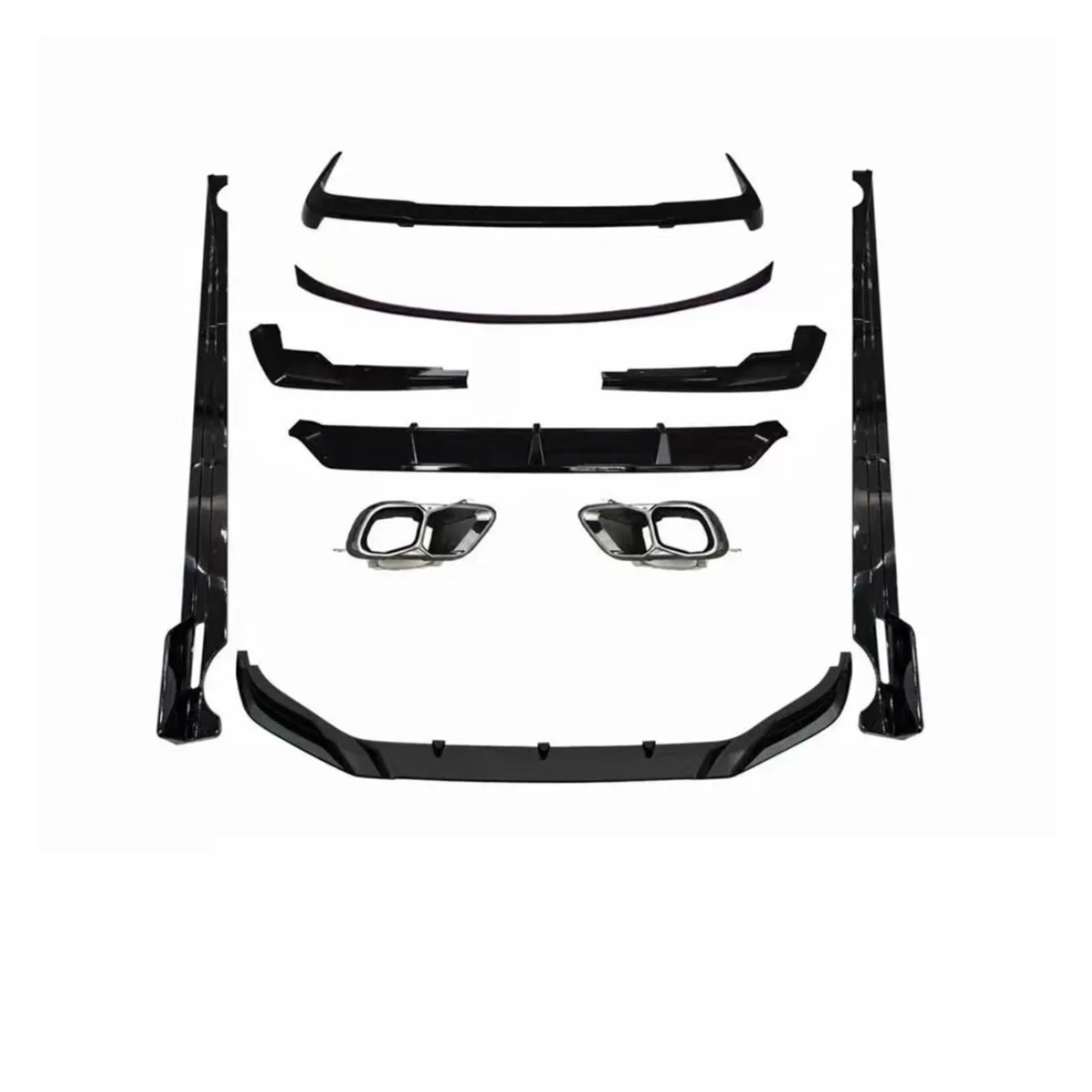 DACOLWZING Body Kit Vorne Hinten Lip Seite Rock Schwanz Throat Montage Auto Zubehör Kompatibel for BMW X7 G07(Tail throat) von DACOLWZING