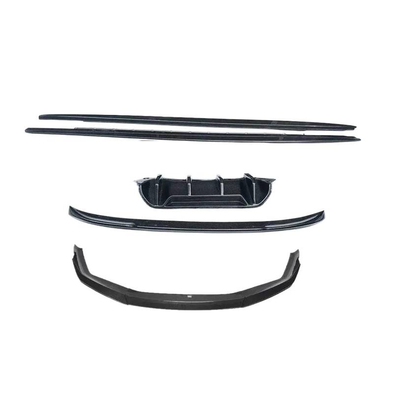 DACOLWZING Bodykit Racing Car Styling Bodykit Frontlippe Seitenschweller Diffusor Kühlergrill Kofferraumspoiler Kompatibel for BMW F90 M5 2021+ Echtkohlefaser(Set A) von DACOLWZING