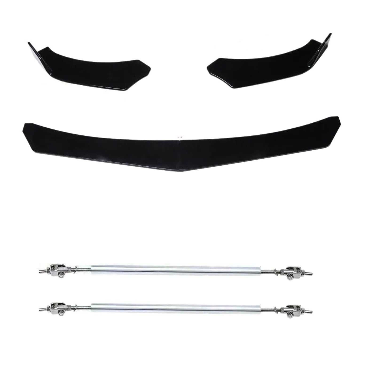 DACOLWZING Front Lip Splitter Spoiler Strut Stangen Kompatibel for Dodge -Challenger SRT SXT RT(Gloss black) von DACOLWZING