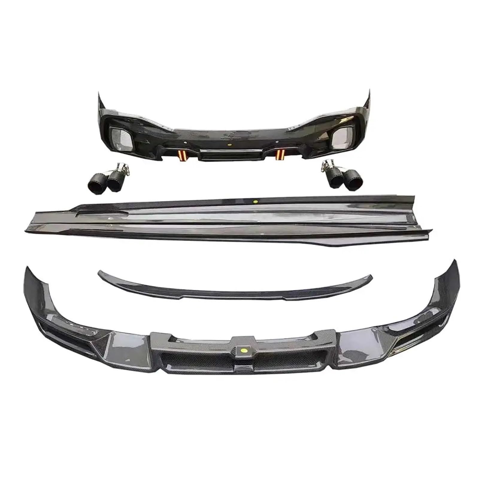 DACOLWZING Frontlippe, Heckdiffusor, Seitenschweller, Kofferraumspoiler, kompatibel mit BMW G06 X6 mit M-Paket 2019UP, LD-Stil, Carbonfaser-Bodykit(Carbon one set) von DACOLWZING