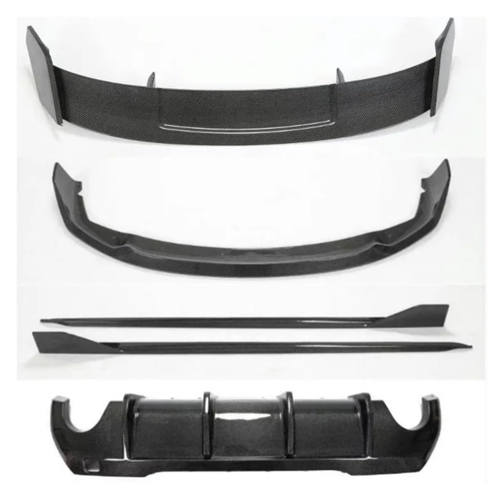 DACOLWZING Frontlippe, Heckdiffusor, Stoßstange, Seitenschweller, Spoiler, Ersatz-Bodykit, kompatibel mit BMW 1er F40 2019 2020 2021 2022, echte Kohlefaser(Body Kit All) von DACOLWZING