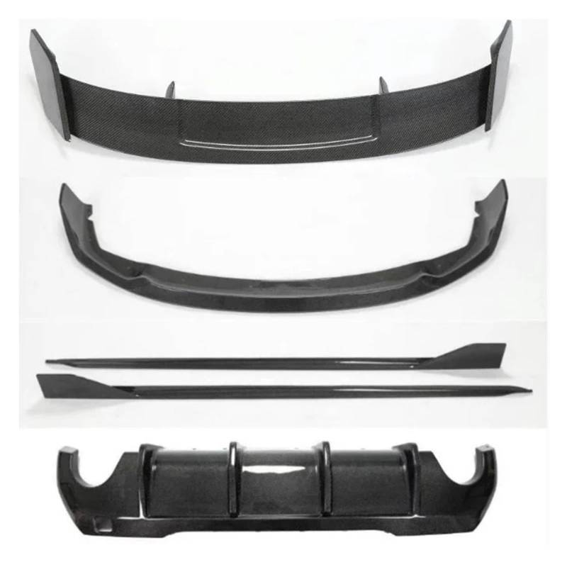 DACOLWZING Frontlippe, Heckdiffusor, Stoßstange, Seitenschweller, Spoiler, Ersatz-Bodykit, kompatibel mit BMW 1er F40 2019 2020 2021 2022, echte Kohlefaser(Body Kit All) von DACOLWZING
