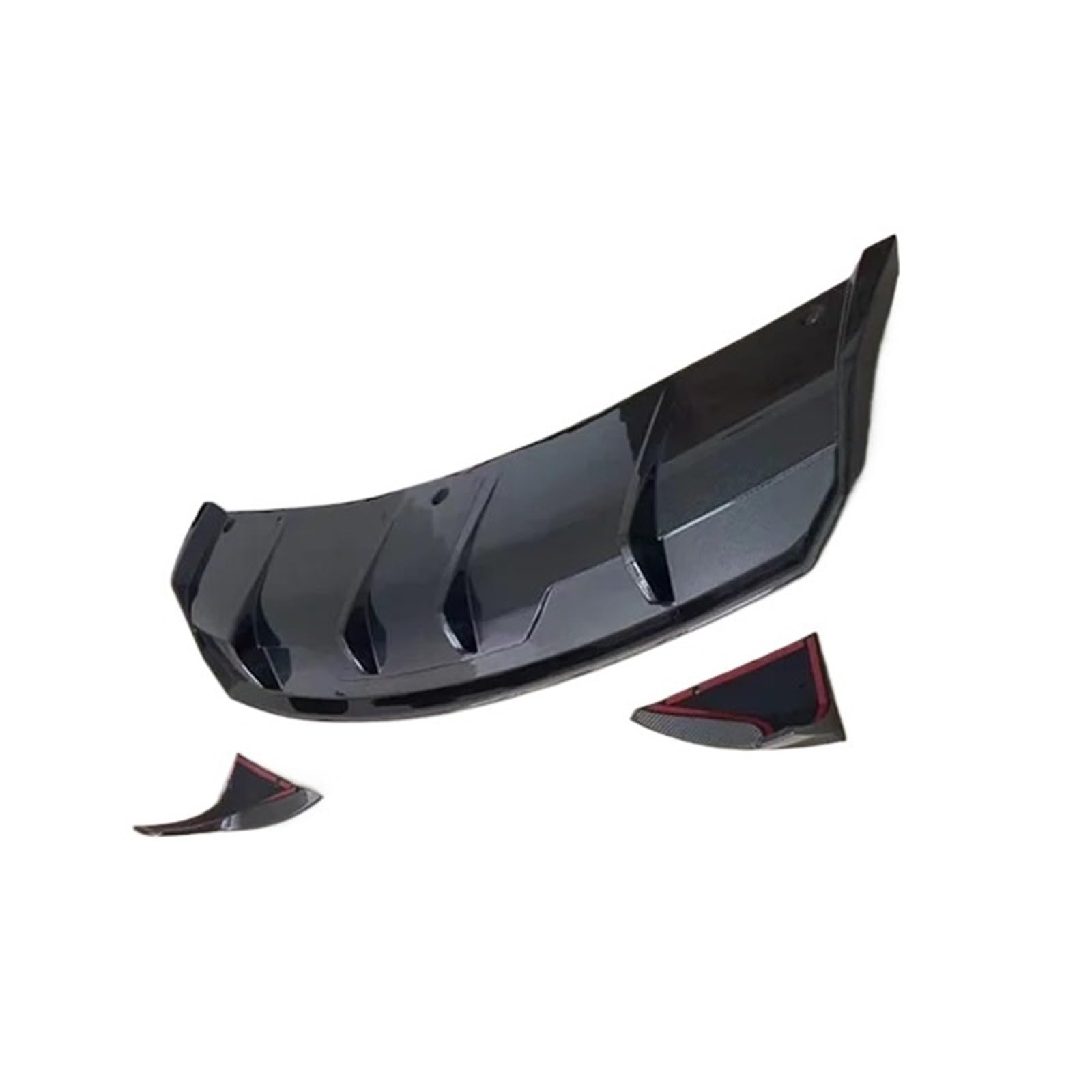 DACOLWZING Frontlippe, Heckdiffusor, Stoßstangenkörper, Seitenschweller, Spoiler, echte Kohlefaser, kompatibel mit Tesla -Modell 3 2017-2022, RZ-Stil-Kit(Rear Diffuser) von DACOLWZING