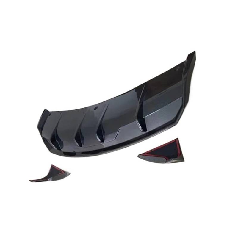 DACOLWZING Frontlippe, Heckdiffusor, Stoßstangenkörper, Seitenschweller, Spoiler, echte Kohlefaser, kompatibel mit Tesla -Modell 3 2017-2022, RZ-Stil-Kit(Rear Diffuser) von DACOLWZING