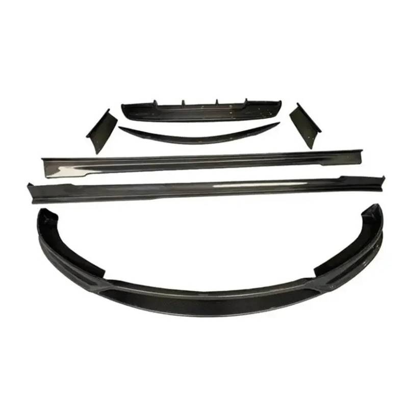 DACOLWZING Frontlippe, Heckspoiler, Kofferraumdiffusor, Seitenschweller, komplettes Karosserie-Kit, kompatibel mit Tesla Model S 2016–2020, RZ-Stil, echte Kohlefaser(Front lip) von DACOLWZING