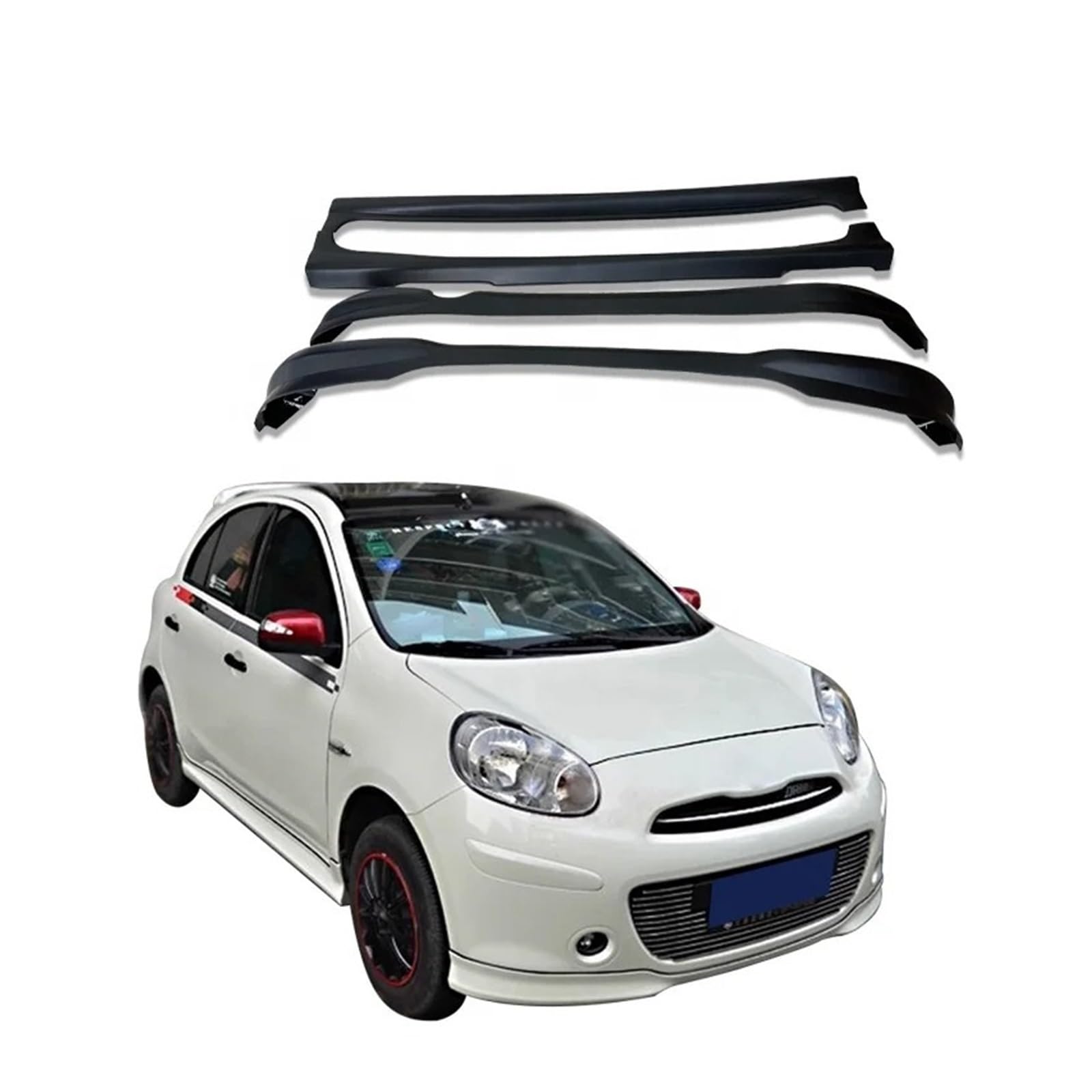 DACOLWZING Frontlippe, Heckstoßstangen-Diffusorlippe, Seitenschweller, Auto-Tuning-Teile, Autozubehör, komplettes Bodykit, kompatibel for Nissan – März 2010–2015 DACOLWZING Frontlippe, Heckstoßstangen-Diffusorlippe, Seitenschweller, Auto-Tuning-Teile, Autozubehör, komplettes Bodykit, kompatibel for Nissan – März 2010–2015 von DACOLWZING