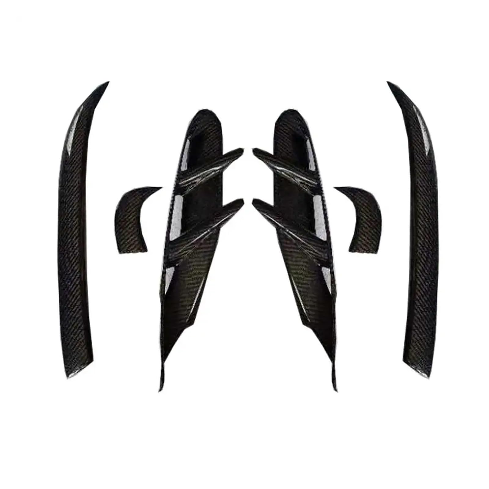 DACOLWZING Frontlippe, Heckstoßstangendiffusor, Kofferraumspoiler, Seitenschweller, Luftverkleidung, kompatibel mit Porsche – Taycan 2019+, Mansory Style, Echtcarbon-Bodykit(Air trim) von DACOLWZING