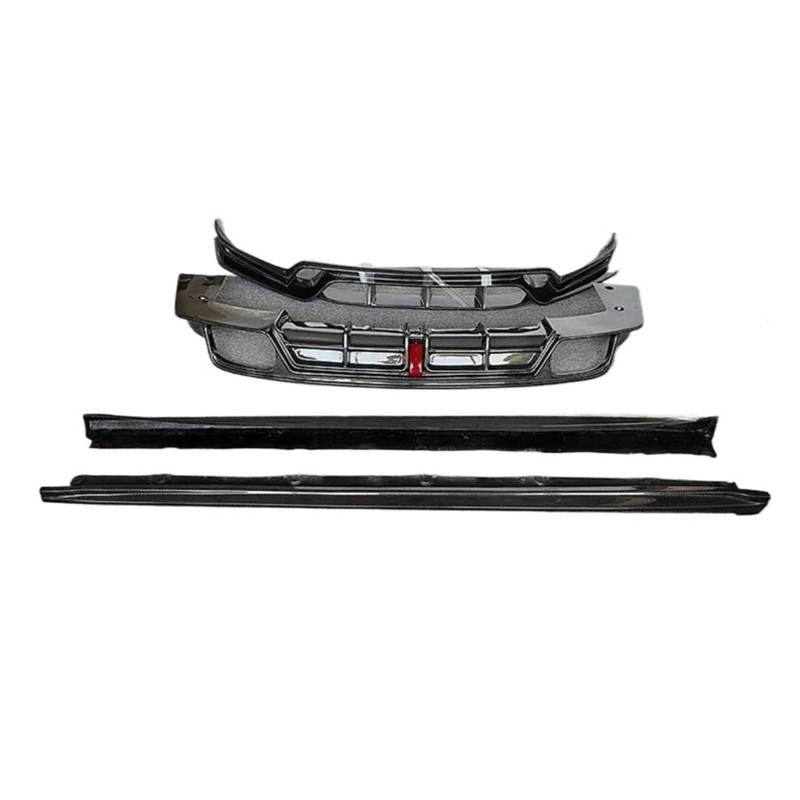 DACOLWZING Frontlippe Heckdiffusor Seitenschweller-Kit Kofferraumspoiler Kompatibel for Porsche -Cayenne Coupé 2018 2019 2020 2021 2022 2023 ECHTE KOHLEFASER(1 Set 4 PCS) von DACOLWZING