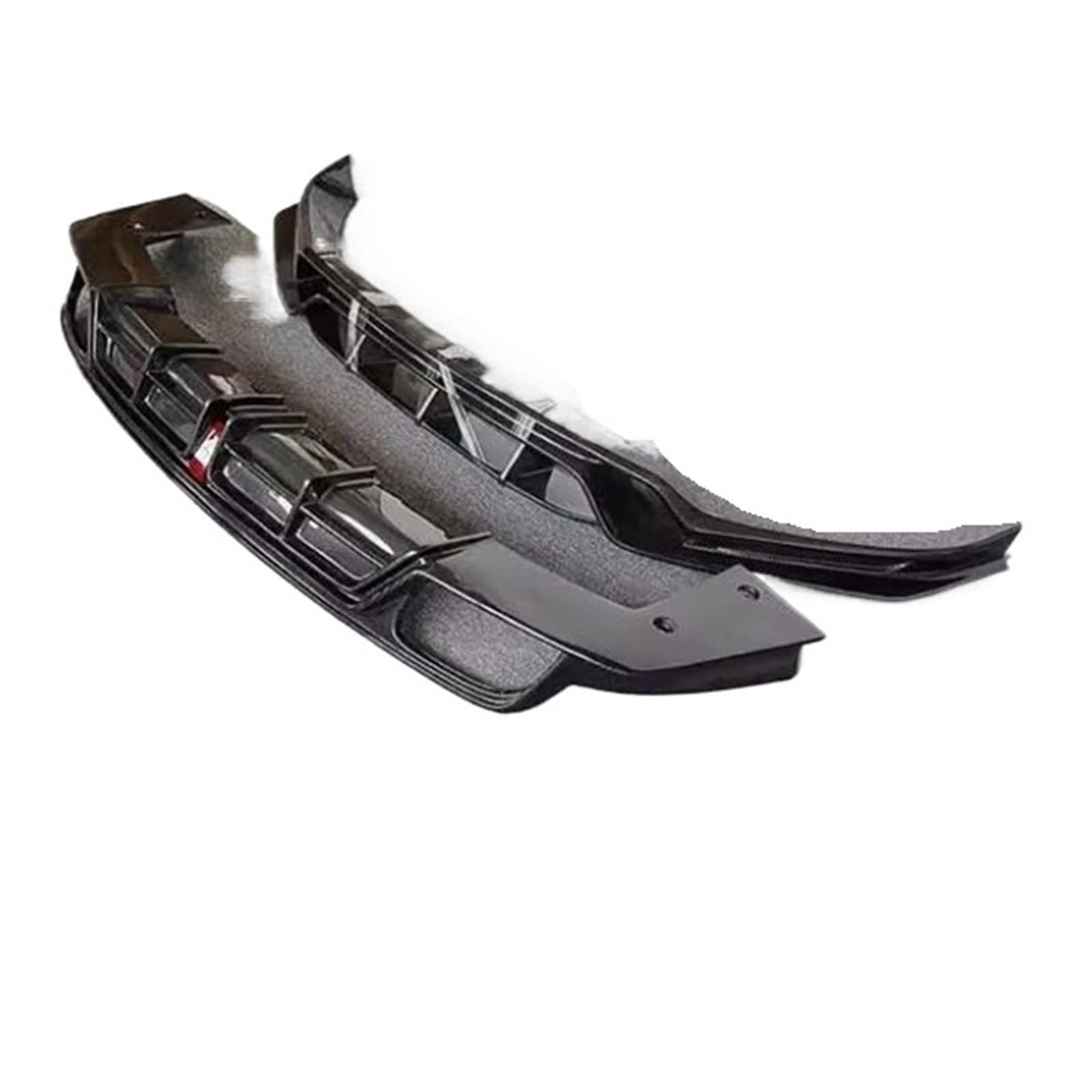 DACOLWZING Frontlippe Heckdiffusor Seitenschweller-Kit Kofferraumspoiler Kompatibel for Porsche -Cayenne Coupé 2018 2019 2020 2021 2022 2023 ECHTE KOHLEFASER(Front and Rear) von DACOLWZING
