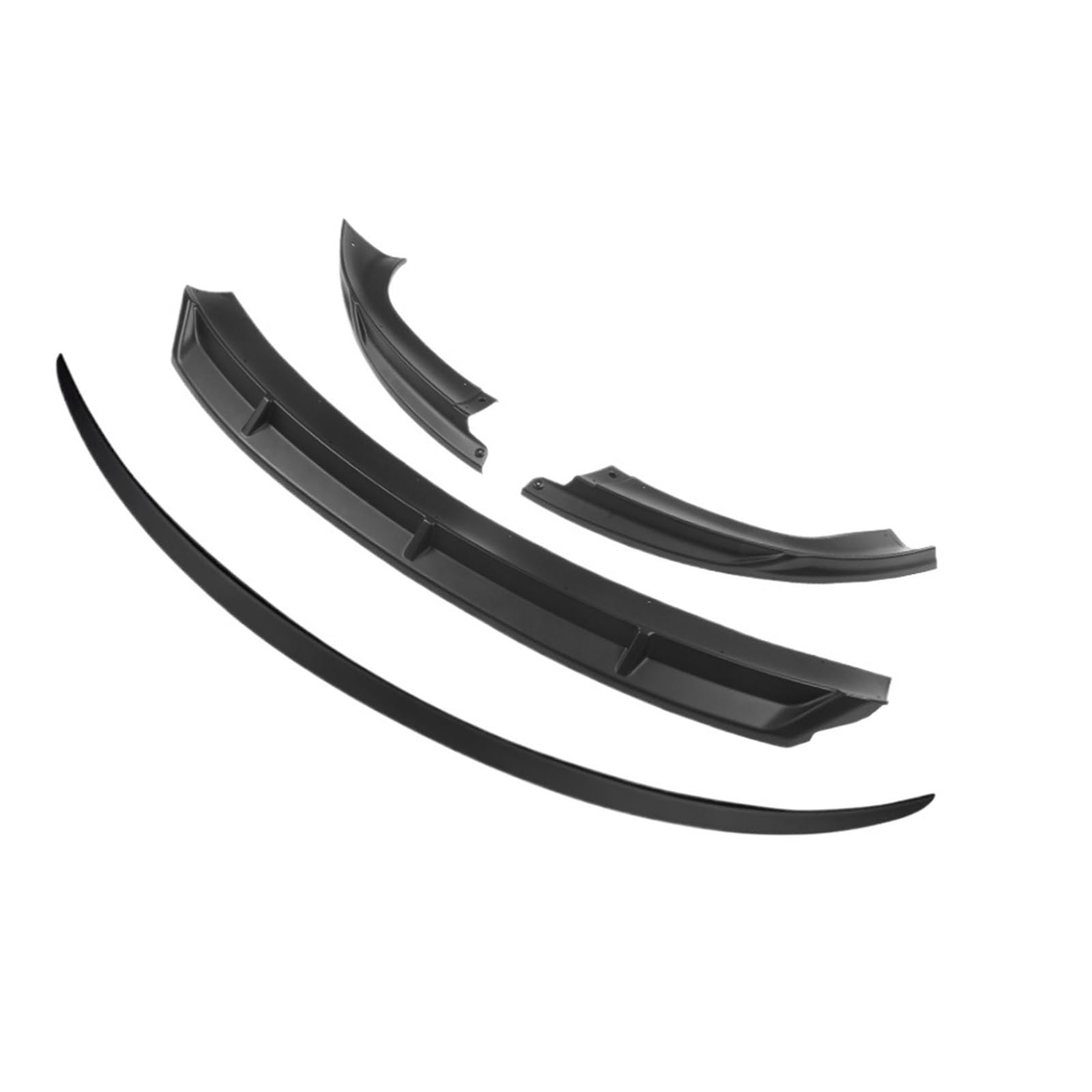 DACOLWZING Frontspoiler Heckspoiler Lippe Kinn Spoiler Splitter Schutzverkleidung Kompatibel for Tesla Model 3 Highland 2024 ABS Carbonfasermuster(2PCS Matt Black) von DACOLWZING
