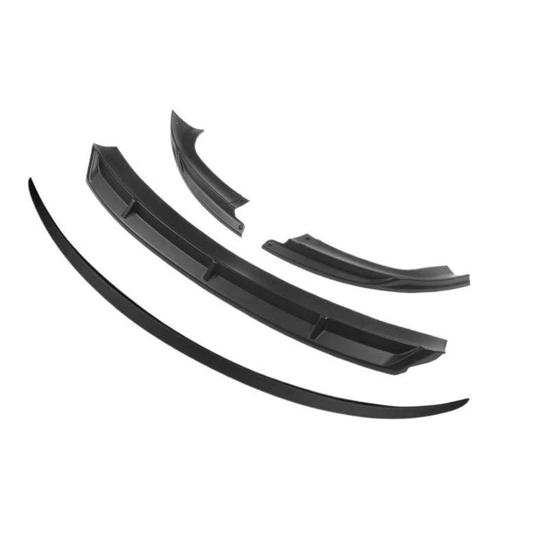 DACOLWZING Frontspoiler Heckspoiler Lippe Kinn Spoiler Splitter Schutzverkleidung Kompatibel for Tesla Model 3 Highland 2024 ABS Carbonfasermuster(2PCS Matt Black) von DACOLWZING