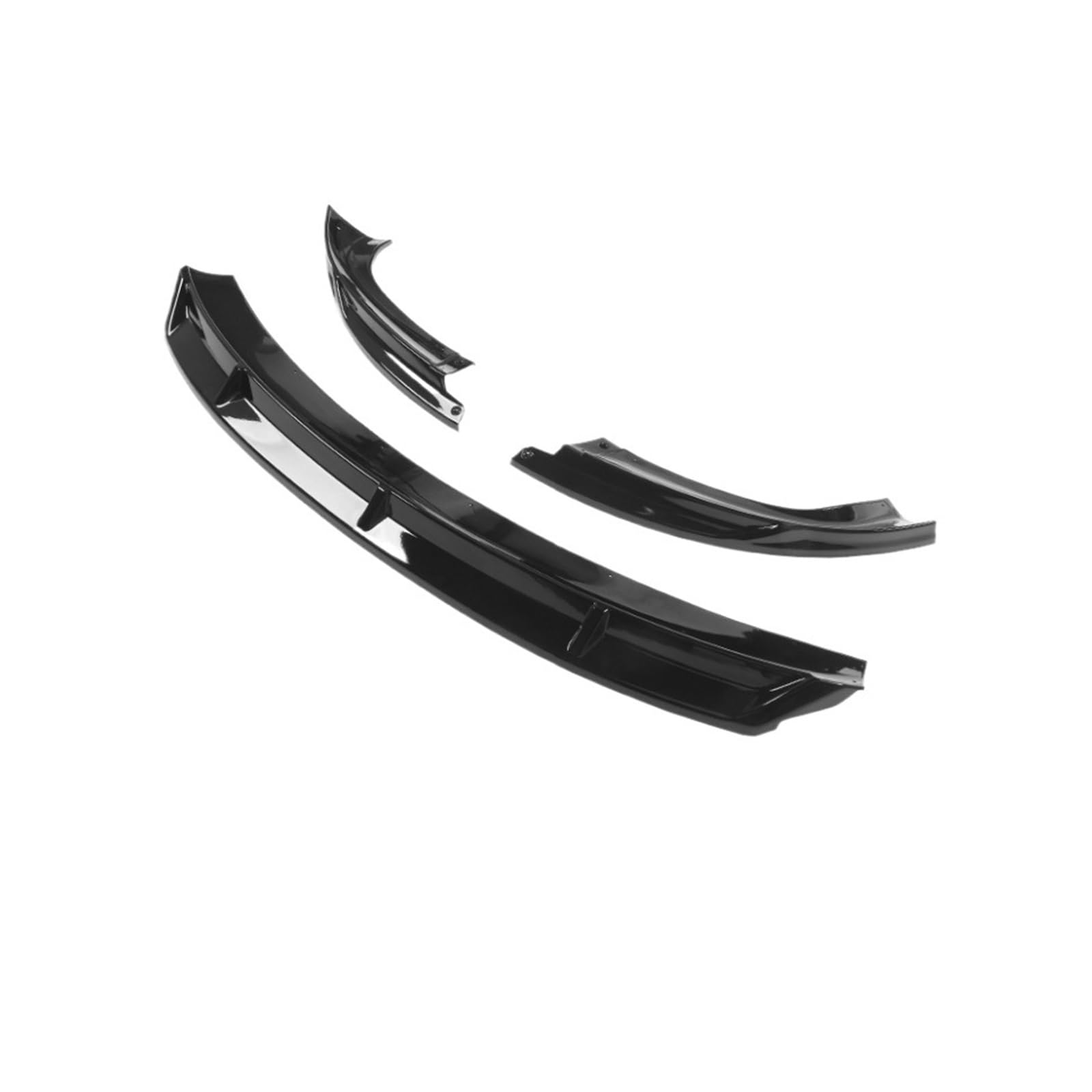 DACOLWZING Frontspoiler Heckspoiler Lippe Kinn Spoiler Splitter Schutzverkleidung Kompatibel for Tesla Model 3 Highland 2024 ABS Carbonfasermuster(Front Lip Black) von DACOLWZING