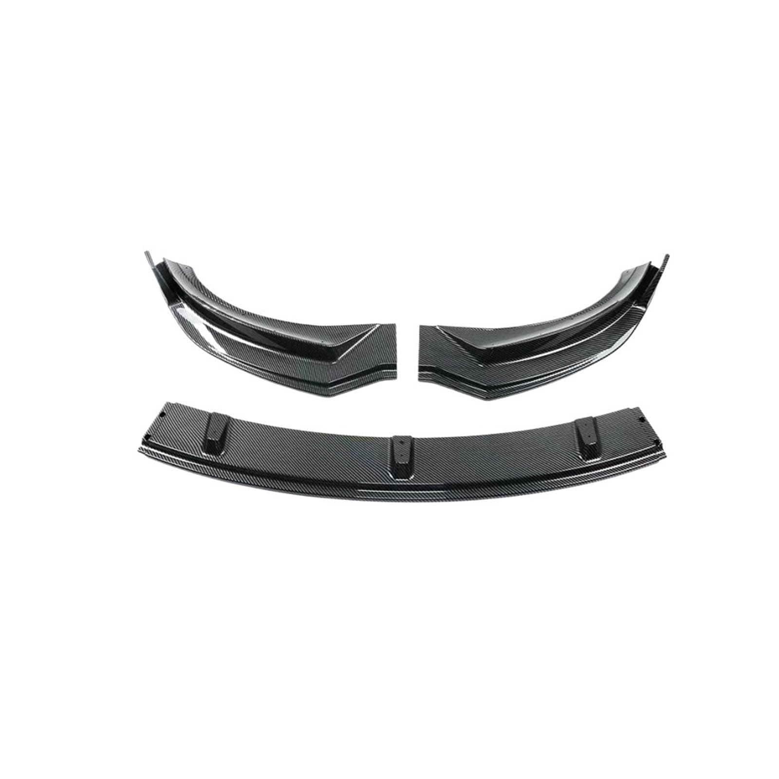 DACOLWZING Frontspoiler Heckspoiler Lippe Kinn Spoiler Splitter Schutzverkleidung Kompatibel for Tesla Model 3 Highland 2024 ABS Carbonfasermuster(Front Lip Matt CF) von DACOLWZING