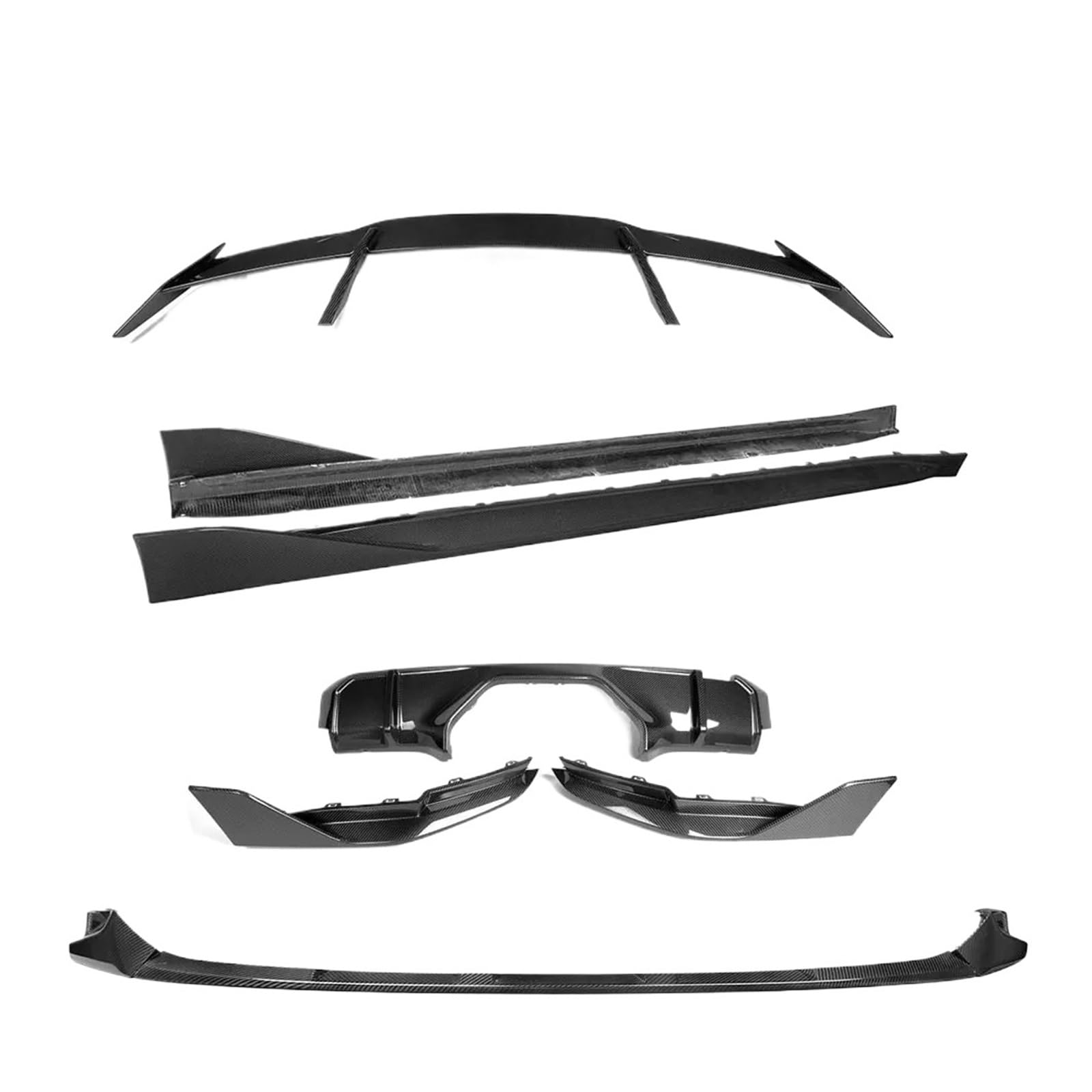 DACOLWZING Frontspoilerlippe, Heckdiffusor, Seitenschweller, Heckspoiler, Karosseriebausatz aus trockenem Carbon, kompatibel mit BMW G80 G82 G83 M3 M4 2021+ DACOLWZING Frontspoilerlippe, Heckdiffusor, Seitenschweller, Heckspoiler, Karosseriebausatz aus trockenem Carbon, kompatibel mit BMW G80 G82 G83 M3 M4 2021+ von DACOLWZING