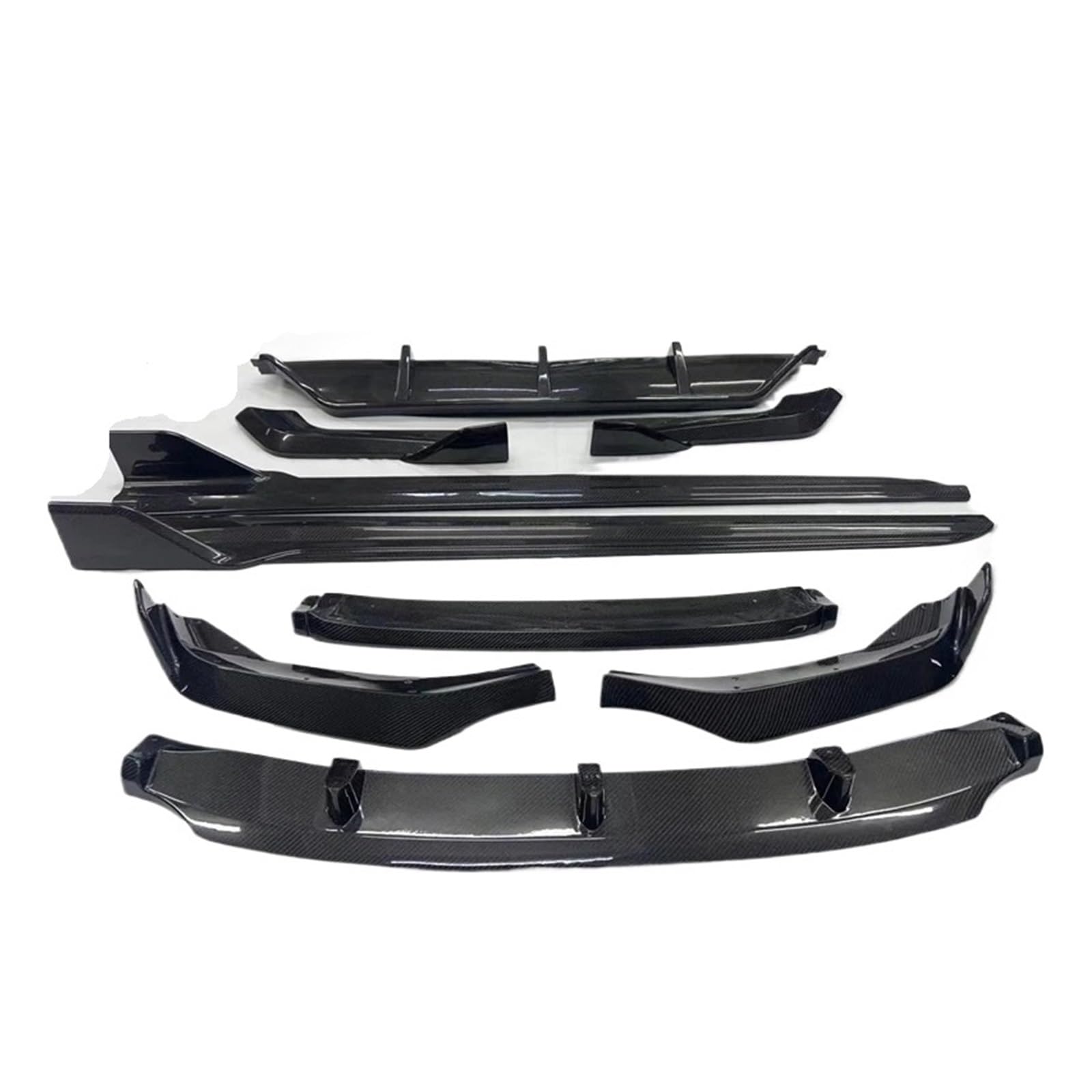 DACOLWZING Frontspoilerlippe, Heckdiffusor, Seitenschweller-Kit, Spoiler-Modifikation, kompatibel mit BMW X5 F15 2014 2015 2016 2017 2018, Kohlefaser(1 Set Carbon Fibre) von DACOLWZING