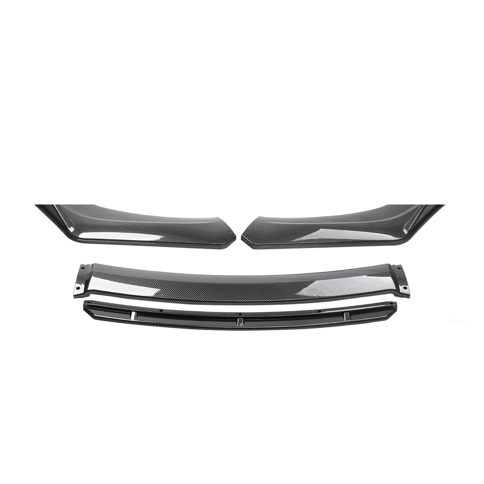 DACOLWZING Frontspoilerlippe, Seitenspoiler, Splitter, Diffusor, Bodykit, Schutzdeflektor, Autozubehör, kompatibel mit Mitsubishi -Lancer 2008-2017, 4-teilig(Carbon Look) von DACOLWZING